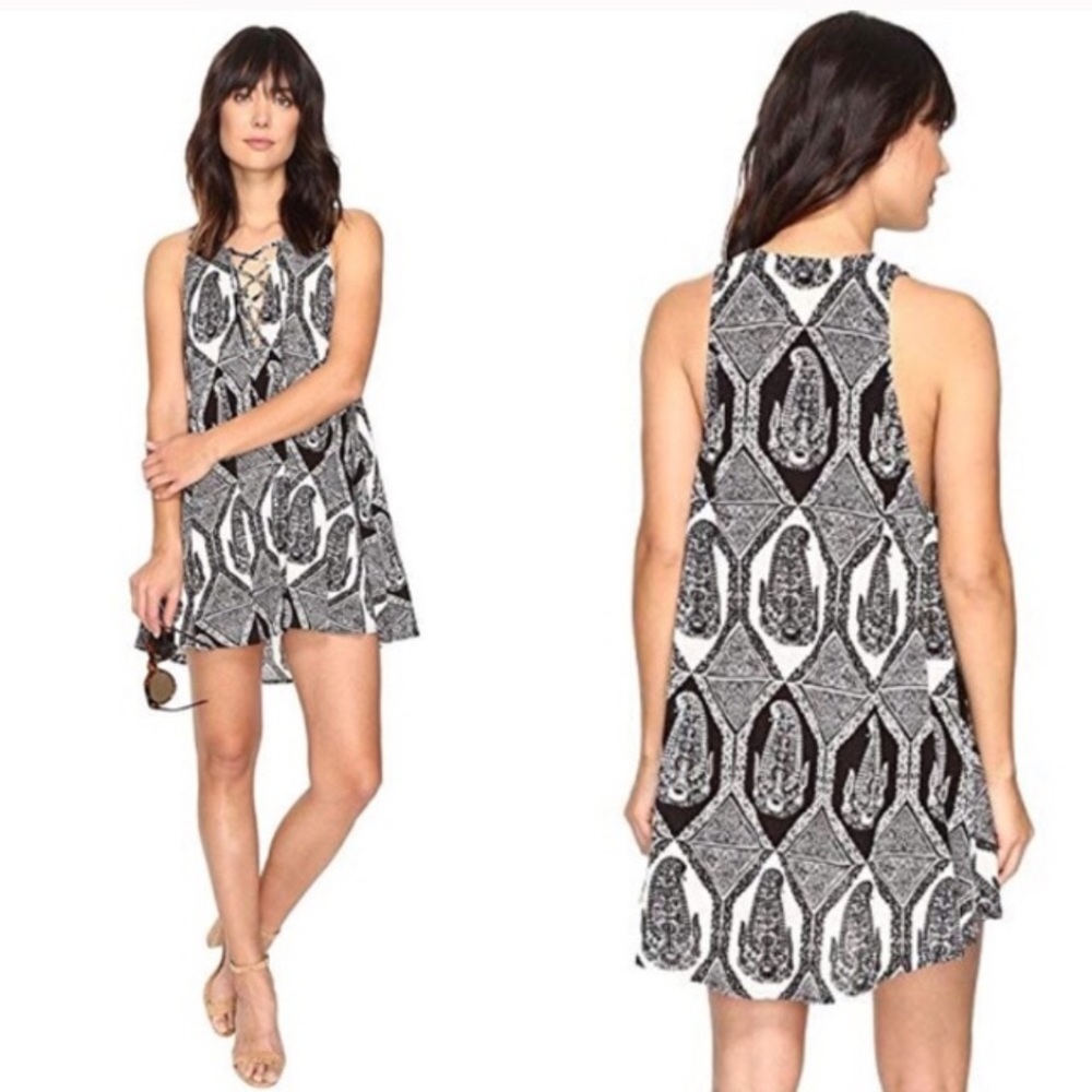 Show Me Your MuMu RanchoMirage Lace Up Dress SizeL